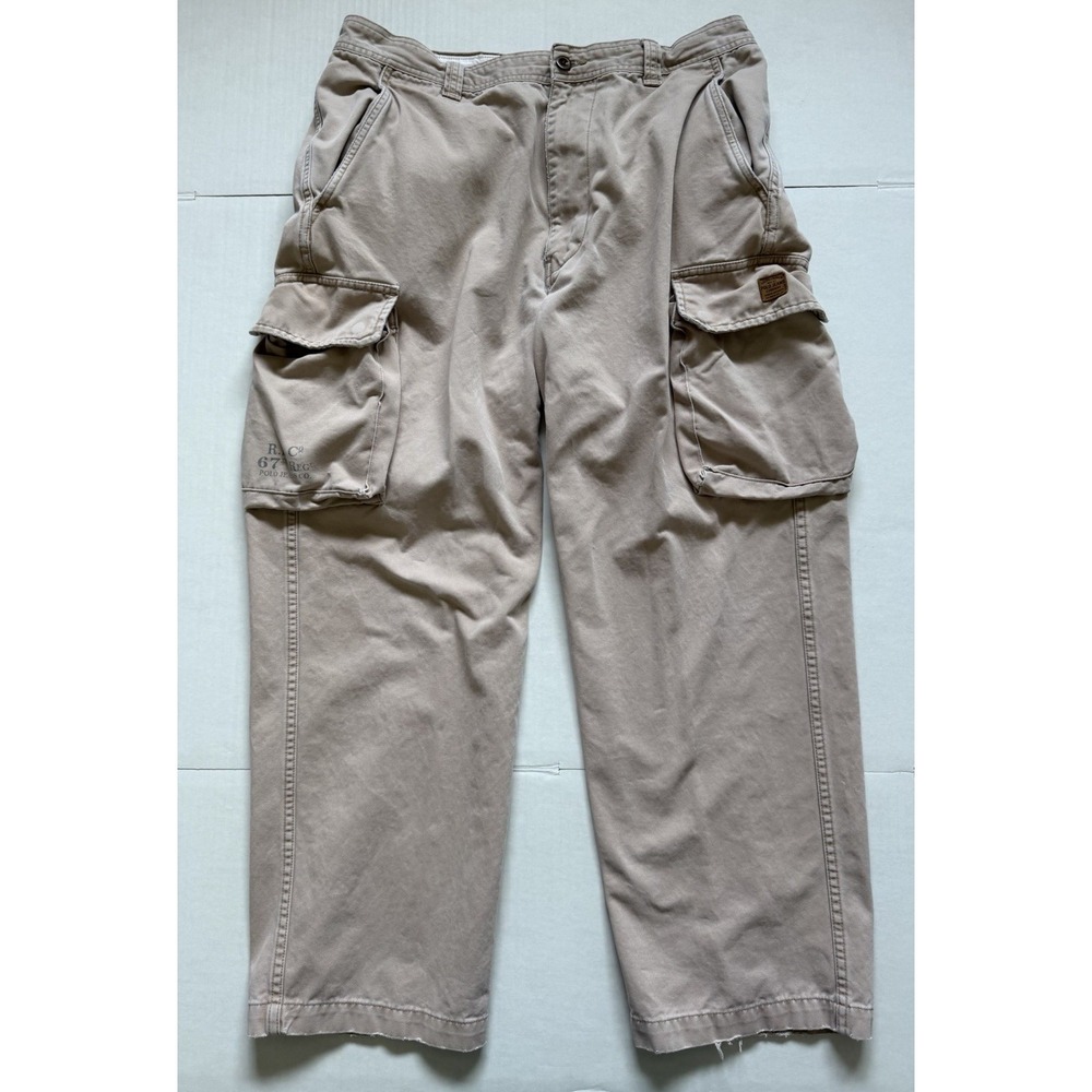 Vintage Polo Jeans CO Ralph Lauren Military Cargo Plants Khaki RL Co 67 36x30